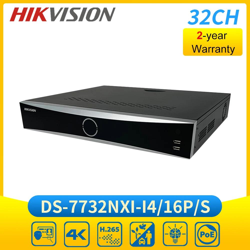 H ikvision  ν Ʈũ  ڴ, AcuSense NVR, 16 POE, H.265 +, 4K, 32ch, DS-7732NXI-I4, 16 P/S